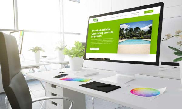 Ipswich based concreting trade website. Logo design and SEO
